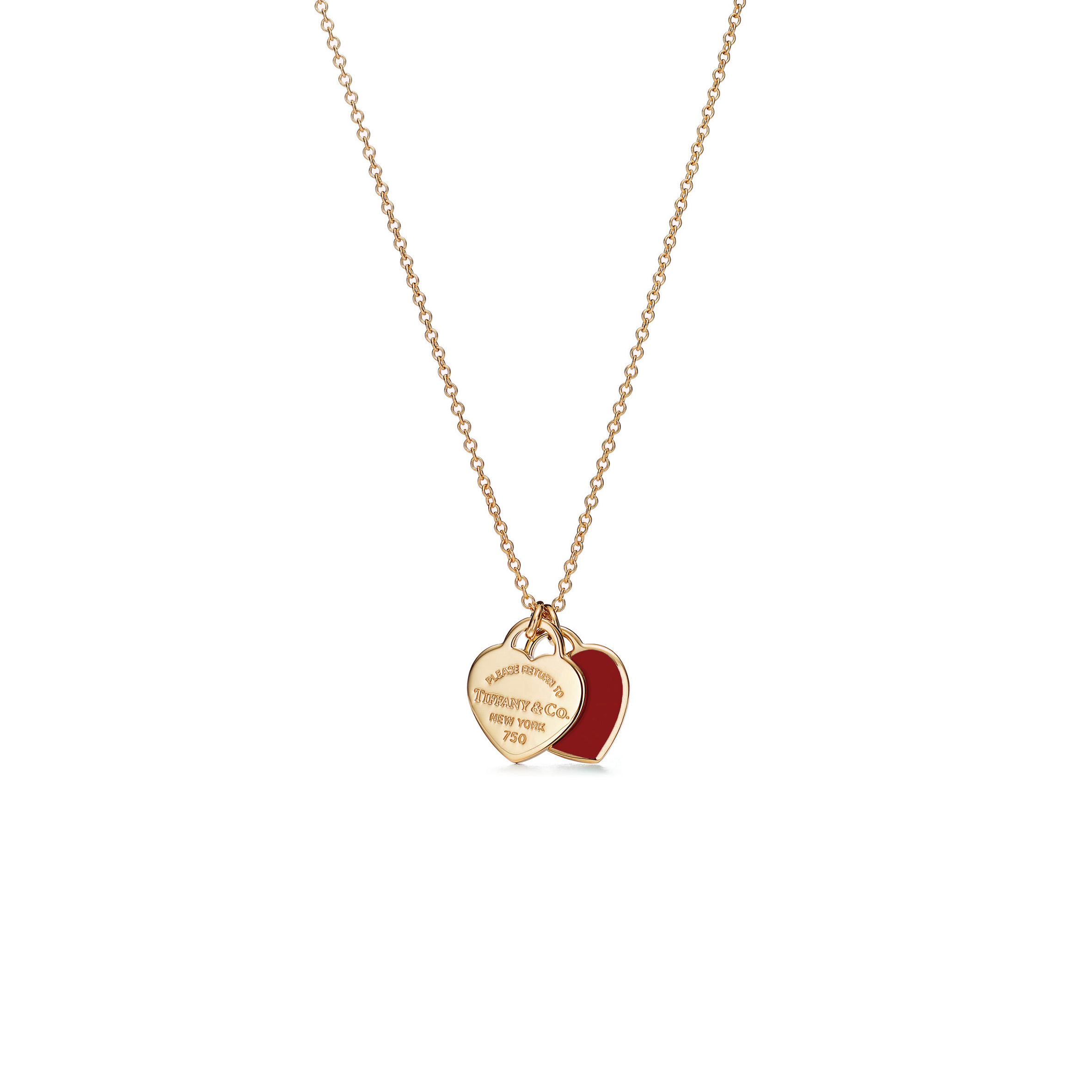TIFFANY RETURN TO TIFFANY®MINI DOUBLE HEART TAG PENDANT 67800973